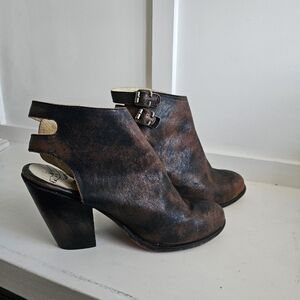 Freebird Free Bird Smoke Back Strap Ankle Boot Bootie Sz 9